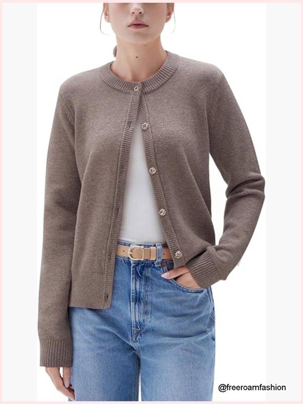 Chunky Cashmere Blend Cardigan - Button Up, Long Sleeve, Soft Knit